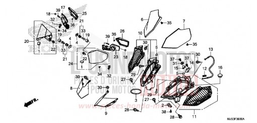 MIRROR/POCKET/NOSE COVER NC750JH de 2017